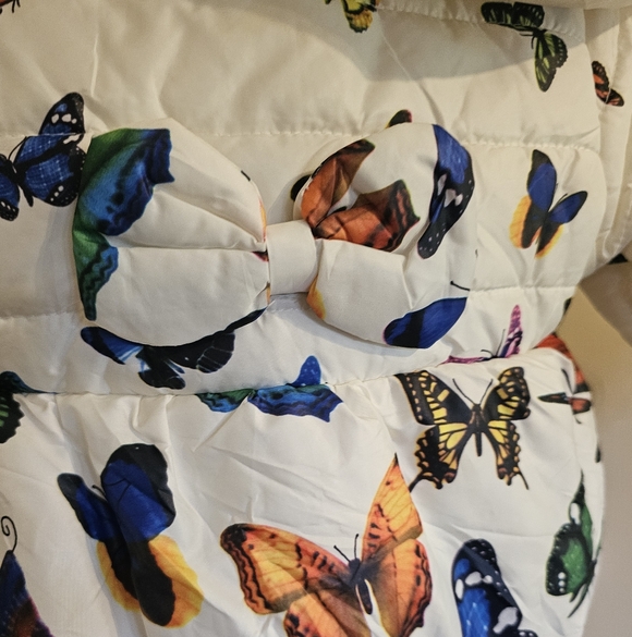 Dorami Toddler Adorable Butterfly Winter Jacket W Detatchable Hood & Bow On Back - Picture 5 of 8
